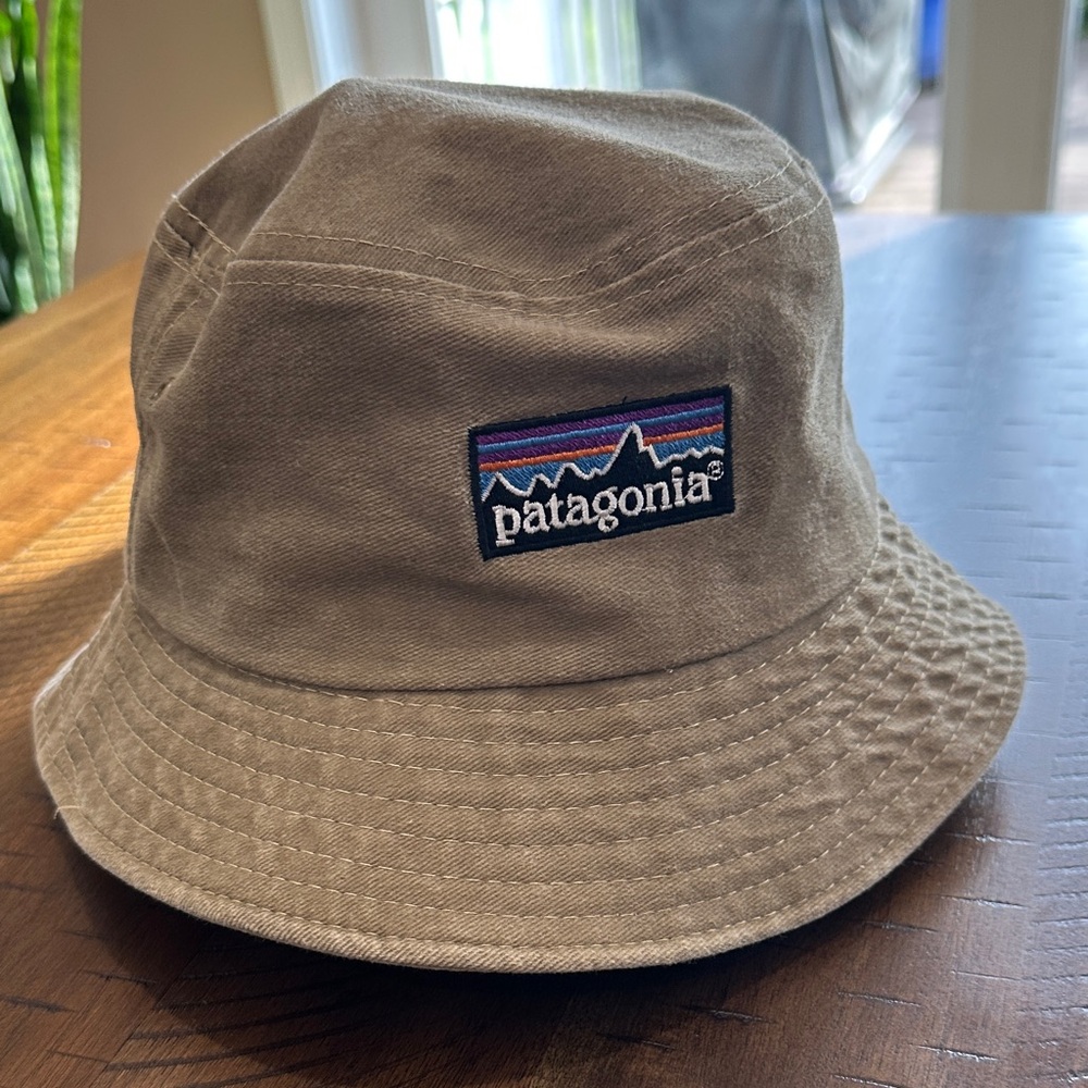 Patagonia Tan Bucket Hat with Logo